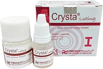 DENTAL GLASS IONOMER LUTING CEMENT TYPE1 POWDER15G, LIQUID 10ML, MIXING PAD 1, SPOON 1