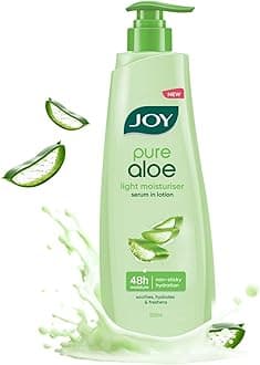 Joy Pure Aloe Light Moisturizing Body Lotion 500ml | 48Hr Moisture for Men & Women | Soothes, Hydrates & Freshens Dry Skin | Ideal for Summer | Lightweight, NonSticky & Non-Greasy | For All Skin Types