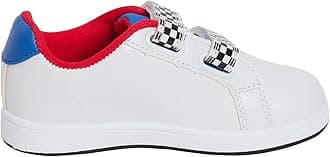 Super Mario Brothers Trainers Boys Sports Sneakers Mario Kart Casual Skate Shoes, White, 2 UK