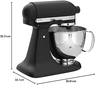 KitchenAid 5-Qt. Tilt-Head Stand Mixer KSM150PSBM Artisan Series, 5 Quart, Black Matte