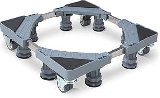 MaxWorks 50835 Washing Machine Stand with 4 Locking Wheels & 8 Strong Feet, Appliance-660 lbs Capacity Adjustable Flat Dolly Cart Mobile Base for Washer, Dryer, Refrigerator, Furniture and Appliance