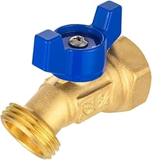 EFIELD 1/4-Turn Outdoor Spigot, Sillcock Hose Bibb Valve 3/4" Female NPT Inlet ×3/4" Male GHT Threaded Garden Hose Outlet/Connector,(SILLCOCK042)
