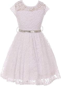 iGirlDress Little Girls Floral Lace Flower Girls Dresses Plum Size 2