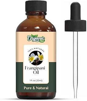 Organic Zing Frangipani (Plumeria alba) Oil | Pure & Natural Essential Oil for Skincare, Massage, Aroma & Diffuser - 30ml/1.01fl oz