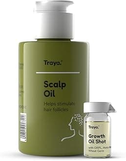 Traya Scalp Oil with Growth Oil Shots for Hair Growth | Contains Coconut, Bhringraj for Hair, ORPL, Wheat Germ and Camphor (87ml)