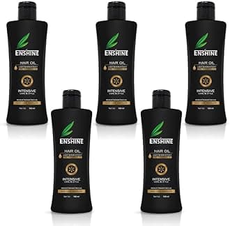 Enshine Hair Oil for Hair Growth | Light & Non-Sticky | Hair Fall Control | Hair Growth for Women & Men | Hair Care & Style Pack of 5 (100ml each)