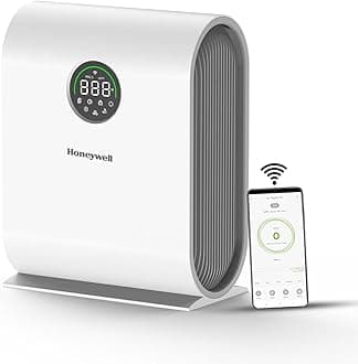 Honeywell New Launch Air Purifier for Home, 4-stage filtration, Covers 589 sq.ft,H13 HEPA Filter, WiFi App&Voice Control, Filter Life Upto 9000 Hrs, Removes 99.99%PM2.5, AQI LED Display - Air Touch V5