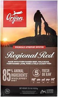 ORIJEN Dog Regional Red Recipe, 25lb, High-Protein Grain-Free Dry Dog Food, Packaging May Vary