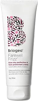 Briogeo Farewell Frizz Blow Dry Perfection & Heat Protectant Crème | Silicone-Free Styling Cream for Frizz Control, Smoothness & Shine | Protects Up to 450°F | Vegan & Cruelty-Free