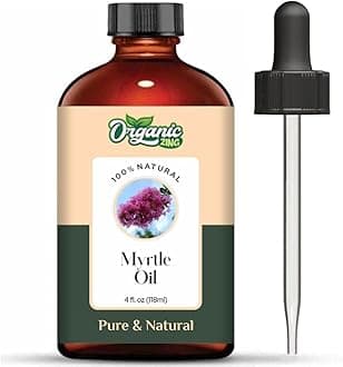 Organic Zing Myrtle (Myrtus) Oil | Pure & Natural Essential Oil for Aroma, Diffusers, Skincare & Hair Care - 118ml/3.99fl oz