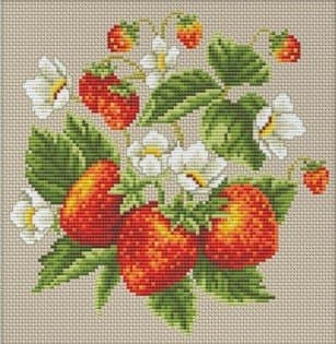 Cross Stitch Kit Strawberry