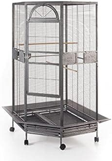 Parrot Escape Jumbo Corner Bird Cage Aviary (Small)