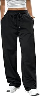 SOLY HUXGirl's Straight Wide Leg Sweatpants Casual High Waisted Baggy Joggers Track Pants