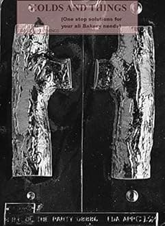 Yule Log Chocolate Candy Mold –Christmas Reusable Plastic Mold for Holiday Baking, Candy Making & Christmas Desserts – Food-Safe Log Cake Decoration Mold