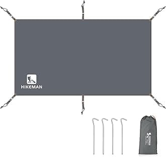 Outdoor Waterproof Multi-Purpose Camping Tent Tarp Ground Covering Groundsheet Mat Tent & Awning Carpet Multiple Size For Camping Hiking Picnic(PU3000mm,140 * 210cm)