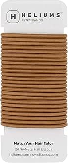 Cyndibands Elastic Hair Ties – Dark Golden Blonde - No Damage 4mm Ponytail Holders for Women & Kids, 24-Pack Hair Elastics in Neutral Colors