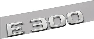 3D Letters Numbers Emblem for Trunk Lid Chrome Shiny Black/Silvery Badge (Silvery E300)