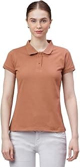 Wear Your Opinion Womens Polo Collar Neck T-Shirt Top (Design: Solid)