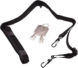 Shany Black Aluminum Pro Makeup Case with Shoulder Strap and Locks