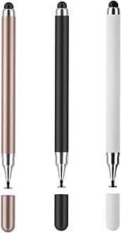 2-in-1 Stylus Pen for Touch Screen, 3pcs High Precision Universal Stylus Pen for iPad Compatible with Apple, iPhone, iPad, Android, Microsoft Tablets, Phones