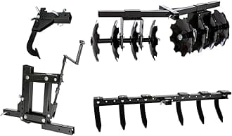 IMPACT IMPLEMENTS® New Soil Kit for ATV, UTV & Tractors - Includes 1-Point Lift, Cultivator, Disc Plow, & Middle Buster