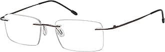 Eyekepper Frameless Reading Glasses for Men Reading - Rectangle Rimless Reader Eyeglasses Brown