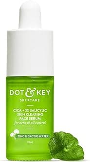 2% Salicylic Acid + Cica (Centella) Anti Acne Serum with Zinc | Salicylic Acid for Acne and Dark Spots | Serum for Oily Acne Prone Skin & Sensitive Skin | Oil-Free & Non Comedogenic | 20 ml