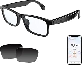 AI Translation Smart Glasses, Bluetooth Glasses with Real-Time Translation (160+ Languages), Noise Reduction & Extra Polarized Lenses, Unisex Smart Translator Glasses for Work, Travel & Study