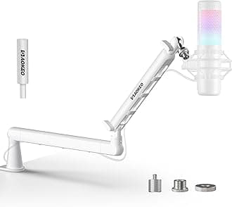 Microphone Arm,Aokeo AK-55 Desk Low Profile Adjustable Mic Boom Arm Stand,Suitable For Blue Yeti,Snowball iCE, HyperX QuadCast,SoloCast,Elgato Wave,Etc