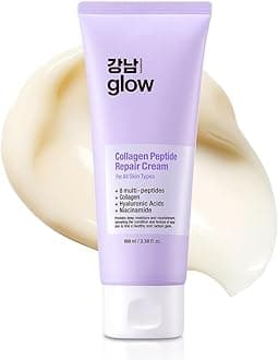 GANGNAM GLOW Collagen Peptide Repair Cream - Face Moisturizer with Collagen Peptides and Niacinamide, Day and Night Cream with Retinol, Korean Skin Care (3.38 fl.oz / 100ml)