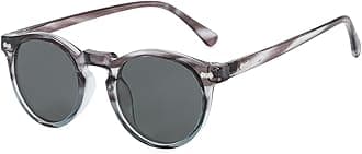 Gleyemor Vintage Polarized Sunglasses for Men Round Sunglasses UV400 Protection Retro Hand-crafted Acetate Frame