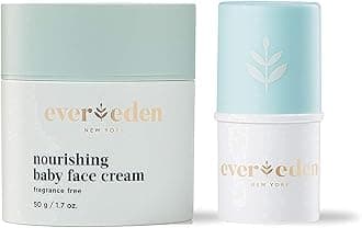 Evereden Dry Relief DUO - Face Cream (1.7oz) & Lip Balm (0.13oz) - Clean, Vegan & Easy to Use Toddler Chapstick & Baby Cream Bundle for Deep Soothing Hydration - Non-Greasy & Fragrance-Free
