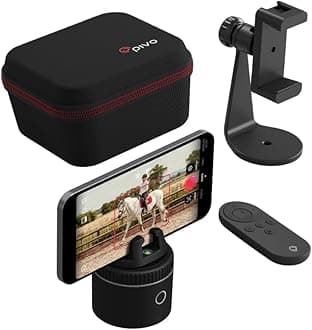 Pivo Equestrian Pod Starter Pack, Auto Face, Body, Horse Phone Tracking Holder, Ai-Powered 360° Rotation, Remote Control for Hands-Free Video Recording with Smart Mount and Travel Case (Black)
