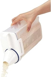 Asvel 7509 Rice Container Bin with Pour Spout Plastic Clear 2KG