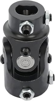 SCITOO 9/16"-26 spline X 3/4"DD Steering Shaft Universal U-Joint Black Single, 96mm Working Angle 35 Degree