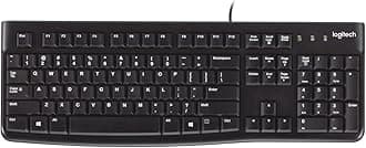 Logitech K120 Wired Keyboard for Windows, USB Plug-and-Play, Full-Size, Spill-Resistant, Curved Space Bar, Compatible with PC, Laptop