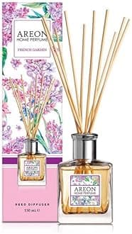 Areon Home Luxury Perfume Reed Diffuser + 10 Rattan Reeds, French Garden 150 ml