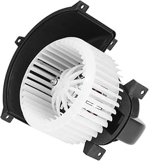 AC Heater Blower Motor Fan White with Cage - Compatible with Volkswagen & Audi Vehicles - Touareg 2004, 2005, 2006, 2007, 2008, 2009, 2010, Q7 07-15 - Replaces 7L0 820 021 Q, 700262, 7L0-820-021-Q
