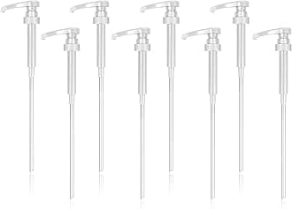 Zopeal 8 Pieces Syrup Pumps, Coffee Syrup Dispenser Pump, Flavor Syrup Pump Fits 750ml Bottles for Coffee Syrups Snow Cones Caramel Flavorings Bottle (White)