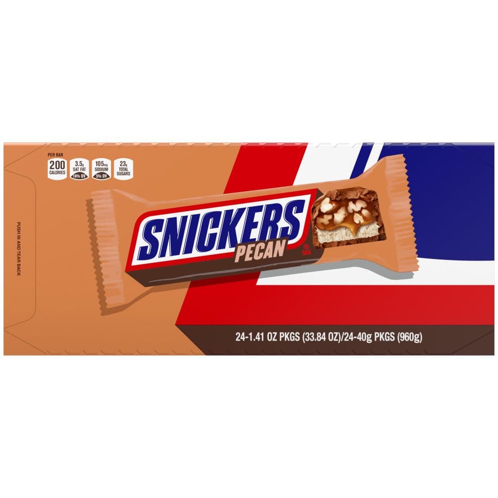 SNICKERS Pecan Milk Chocolate Candy Bar - Full Size Chocolate Candy Bars, Bul...