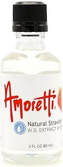 Amoretti - Natural Strawberry Extract Water Soluble 2 oz - Highly Concentrated & Perfect For Pastry, Savory, Brewing, and more, Preservative Free, Vegan, Kosher Pareve, Keto Friendly
