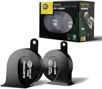 HELLA Trumpet Horn - eLONG-LIFE HORN TE40 SET - 12V - 112dB(A) - Frequency range from: 400Hz - Frequency range to: 500Hz - High Tone/Low Tone - Electric - Quantity: 2-3FH 007 728-981