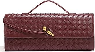 Upbull Trendy Woven Evening Clutch Purses Women Underarm Shoulder Handbag Cute Satchels Crossbody Purse PU Leather Wallet