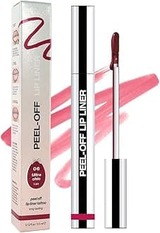 Matte Lip Gloss Stain-Peel Off Lip Liner Tattoo, Pinkish Red Lip Tint，Long Lasting Peel Off Lip Stain, Waterproof Transfer-proof Lip Mask Lip Liner Peel Off Lip Gloss,Stayn Lip Makeup. #06