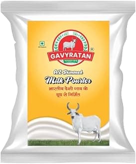 Pure and Natural A2 Desi Cow Skimmed Milk Powder for Tea Coffee (500g, Pack of 1)