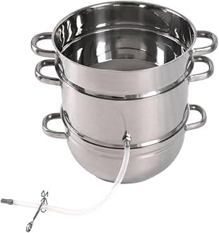 Kitchen Crop Little Creek Stainless Steel Water Distiller, 2 Gallon Capacity, Works on all Stovetops, Double Boiler, Render Lard & Tallow