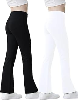 Girls Flare Leggings High Waisted Bell Bottoms Gym Active Bootcut Yoga Pants for Kids Teen
