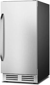15 Inch Outdoor Beverage Refrigerator Cooler,Stainless Steel 127 Cans Beverage Fridge with French Door Under Counter Built-in or Freestanding, Perfect for Beer, Cola