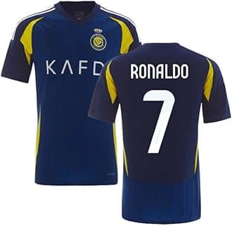 Polyester Cristiano Ronaldo 7 Al_Nasser Football New Team Regular Fit Jersey 2023/2024 for Men & Boys