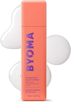 BYOMA Hydrating Milky Toner - Dewy, Ultra Hydrating Toner for Face - Soothes Skin, Locks in Moisture, Reduces Redness - Barrier Repair - 5.07 fl oz